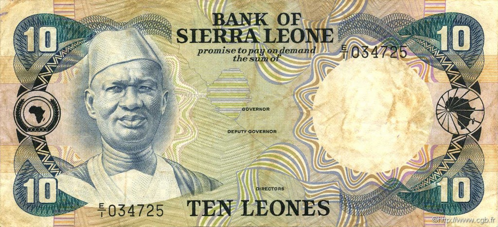 10 Leones Fauté SIERRA LEONE  1980 P.08a F