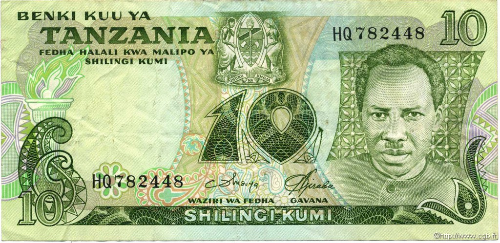 10 Shilingi TANZANIA  1978 P.06c q.SPL