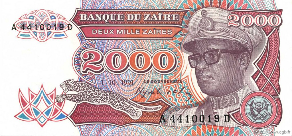 2000 Zaïres ZAÏRE  1991 P.36a ST