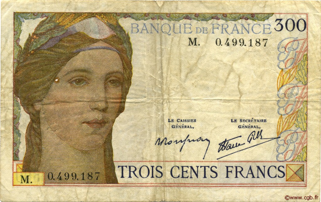 300 Francs FRANCIA  1938 F.29.01 BC