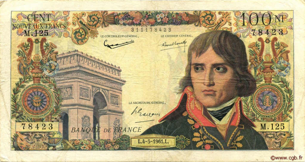 100 Nouveaux Francs BONAPARTE FRANCE  1961 F.59.11 F