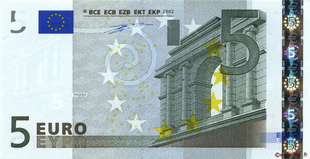 5 Euro EUROPA  2002 €.100.06 UNC