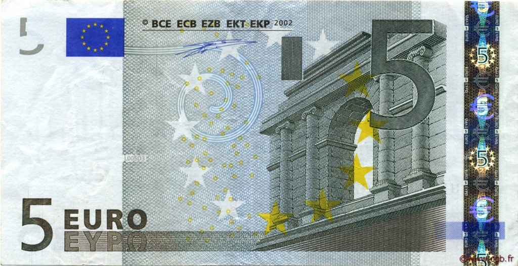 5 Euro EUROPA  2002 €.100.09 VF+