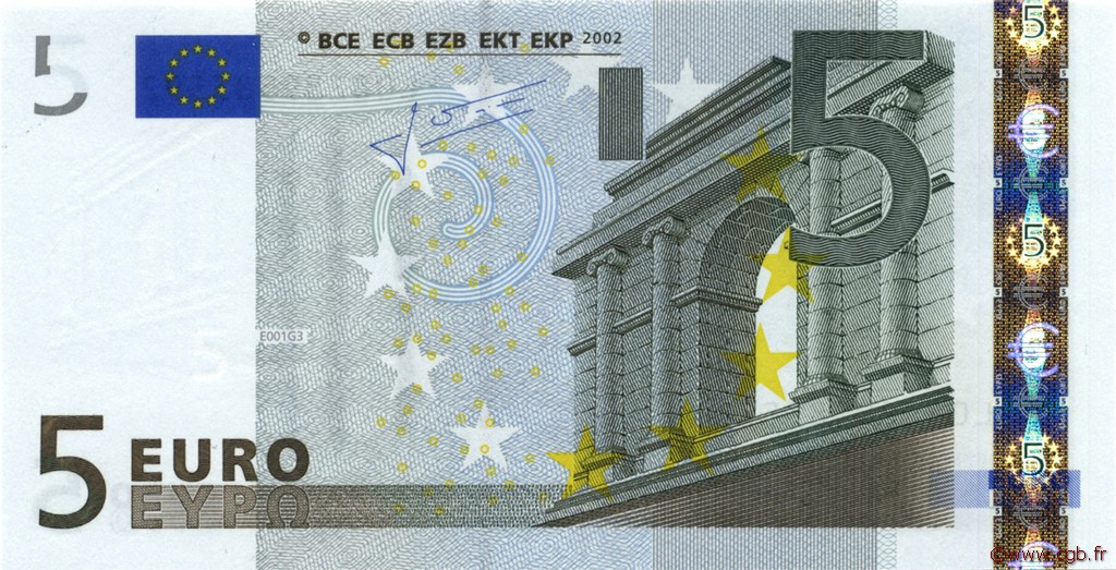 5 Euro EUROPA  2002 €.100.15 UNC-