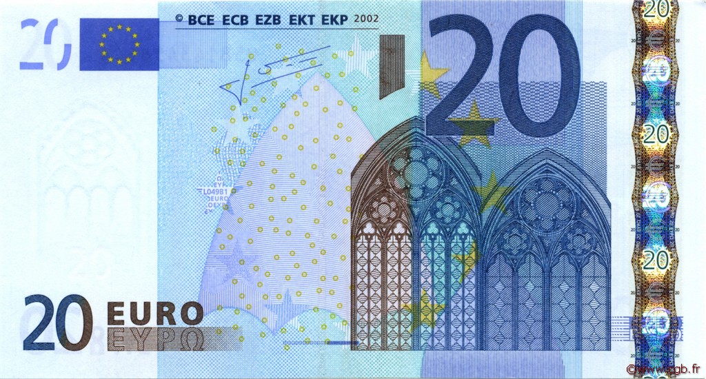 20 Euro EUROPA  2002 €.120.26 UNC