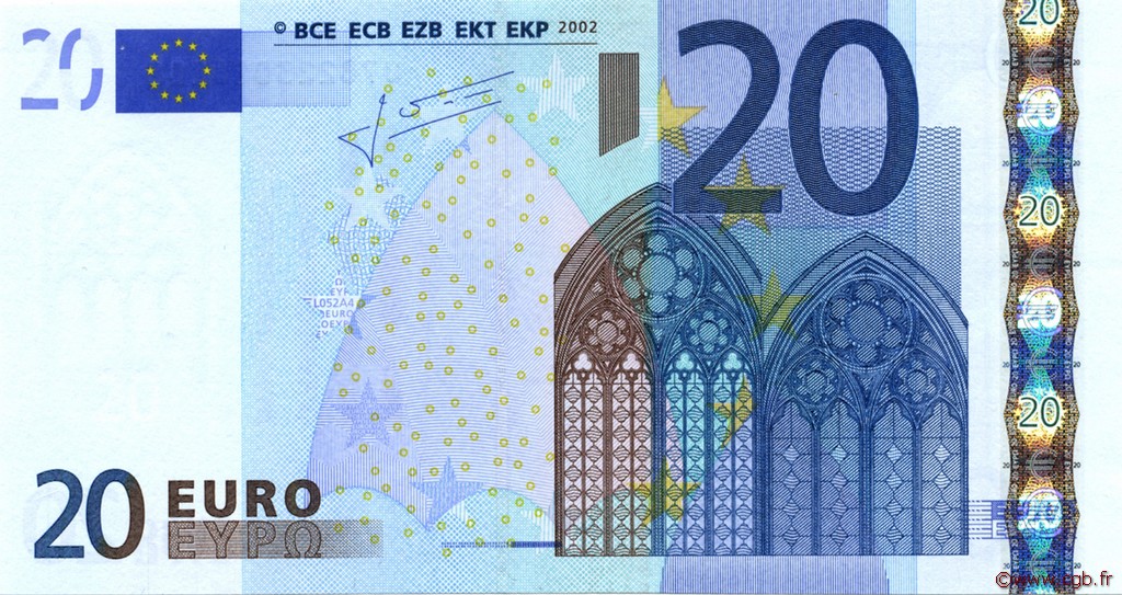 20 Euro EUROPA  2002 €.120.26 UNC