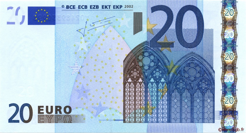 20 Euro EUROPA  2002 €.120.29 UNC