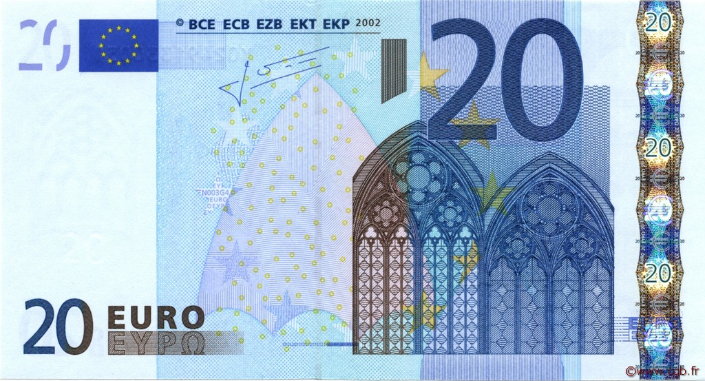 20 Euro EUROPA  2002 €.120.29 ST