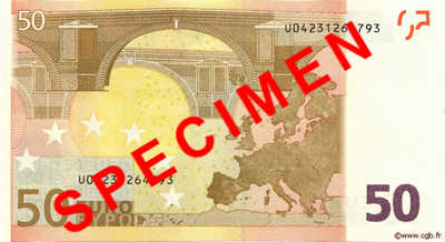 Valeur Billet 50 Euros 2002 Série X