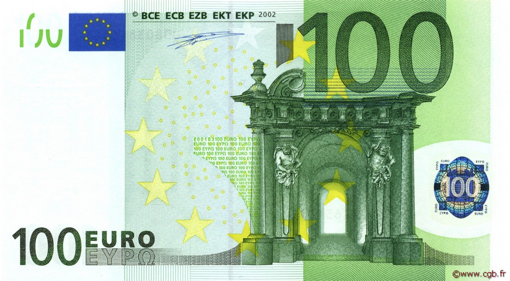 100 Euro EUROPA  2002 €.140.07 fST+