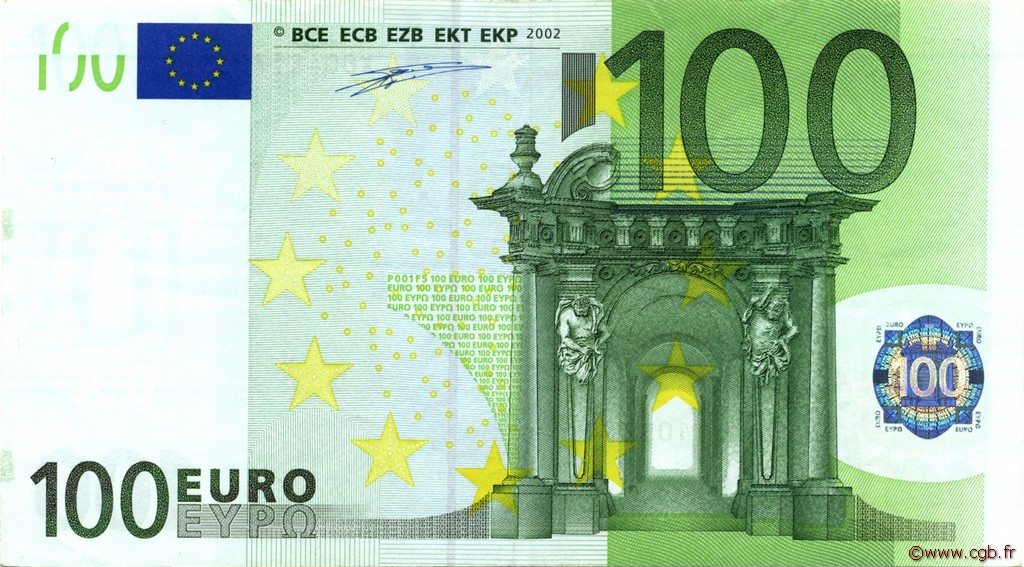 100 Euro EUROPA  2002 €.140.10 VF