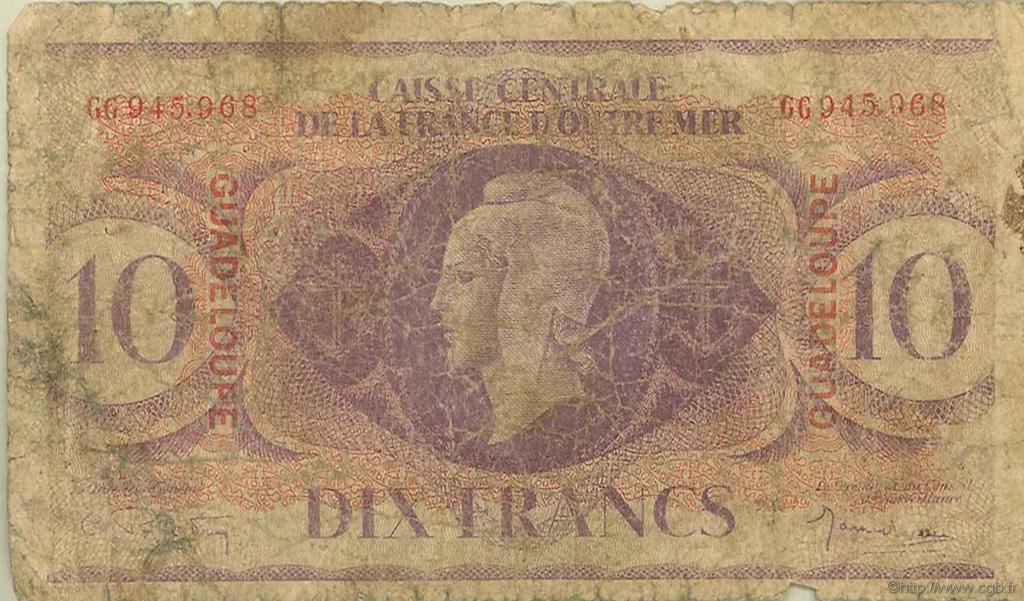 10 Francs GUADELOUPE  1944 P.27a P