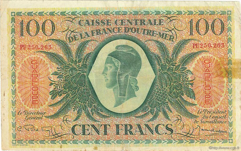 100 Francs GUADELOUPE  1944 P.29a F
