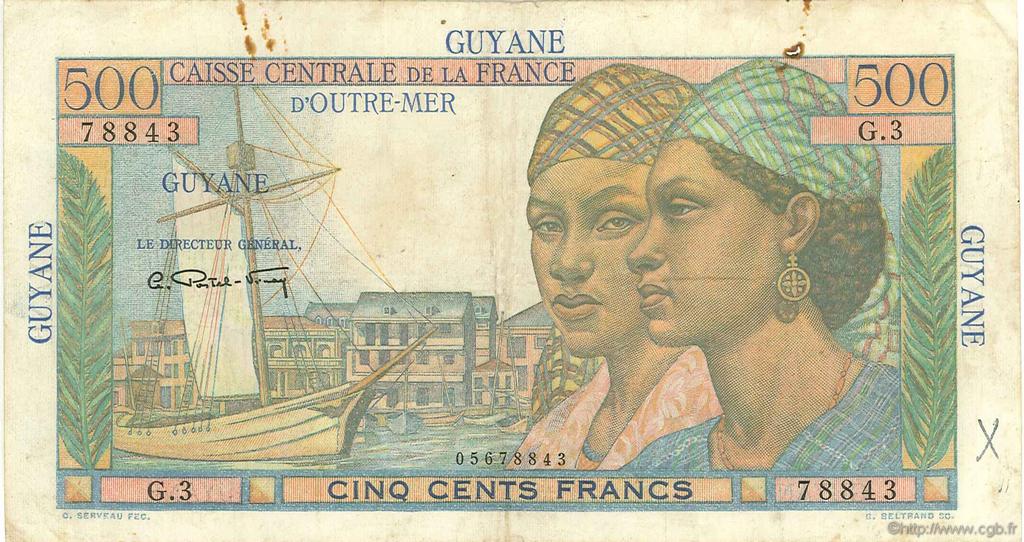 500 Francs Pointe à Pitre FRENCH GUIANA  1946 P.24 fSS