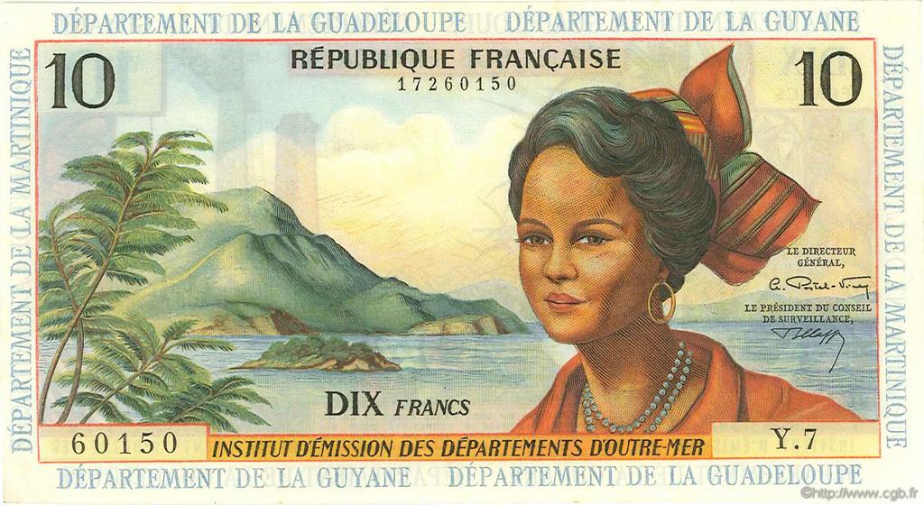 10 Francs  ANTILLES FRANÇAISES  1966 P.08b NEUF