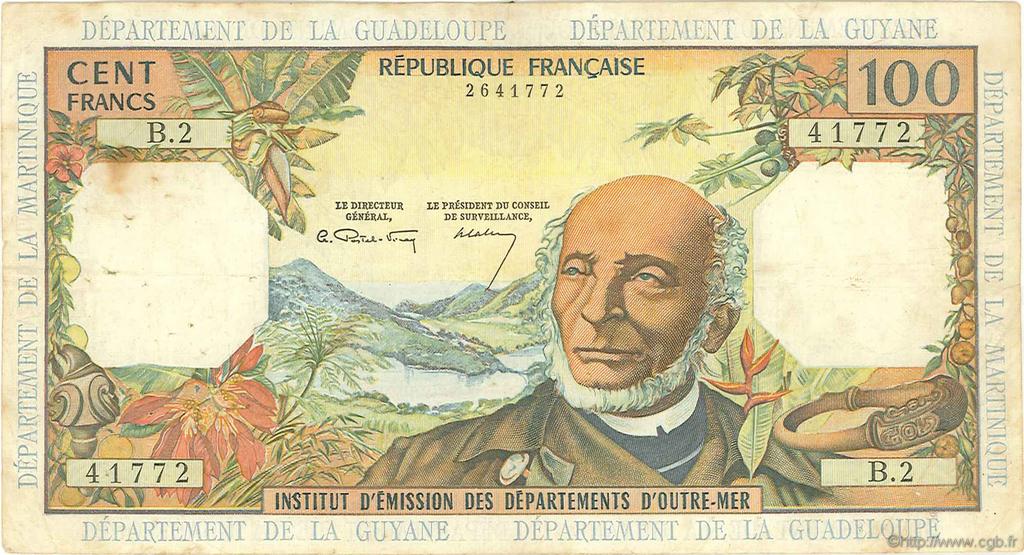 100 Francs FRENCH ANTILLES  1966 P.10a BC