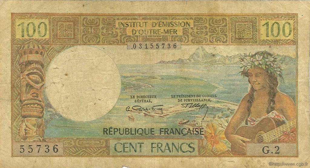100 Francs TAHITI  1971 P.24a RC