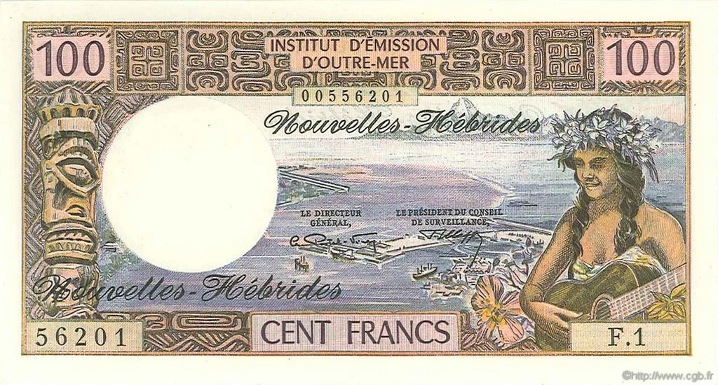100 Francs NEW HEBRIDES  1972 P.18b UNC