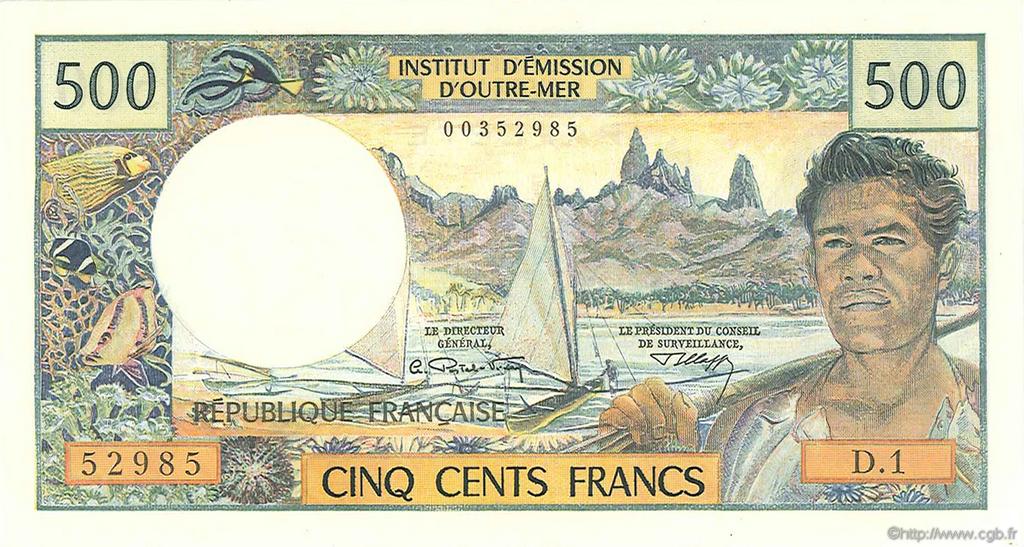 500 Francs TAHITI  1970 P.25a fST