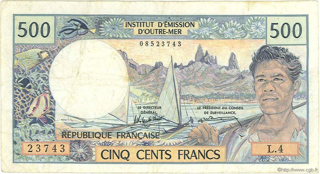 500 Francs TAHITI  1985 P.25d TB