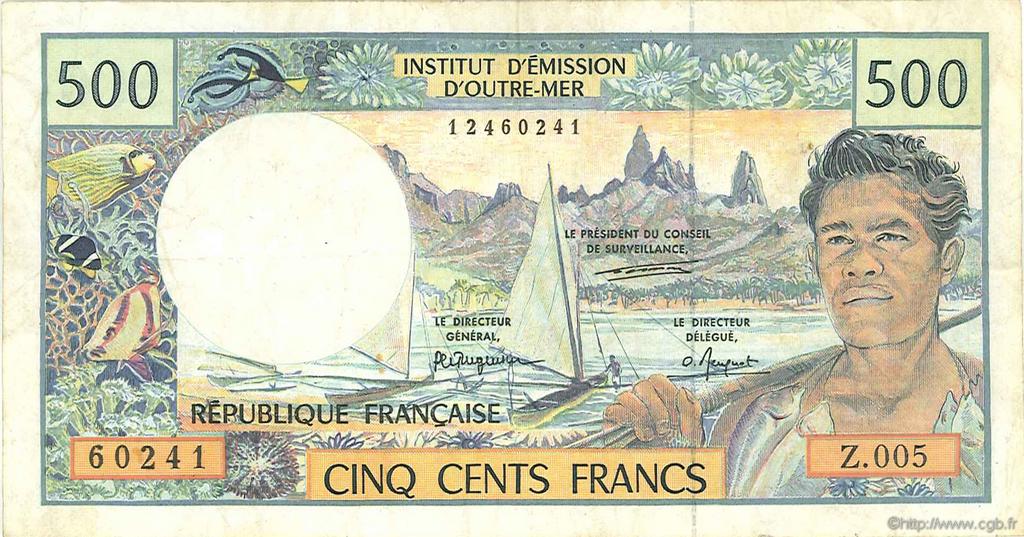 500 Francs FRENCH PACIFIC TERRITORIES  1992 P.01b F