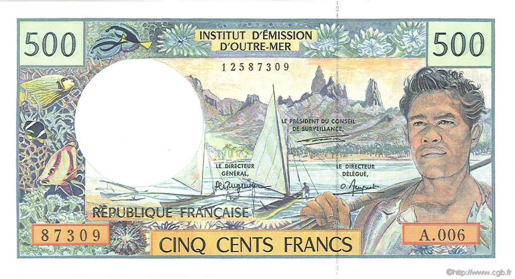 500 Francs FRENCH PACIFIC TERRITORIES  1992 P.01b q.FDC