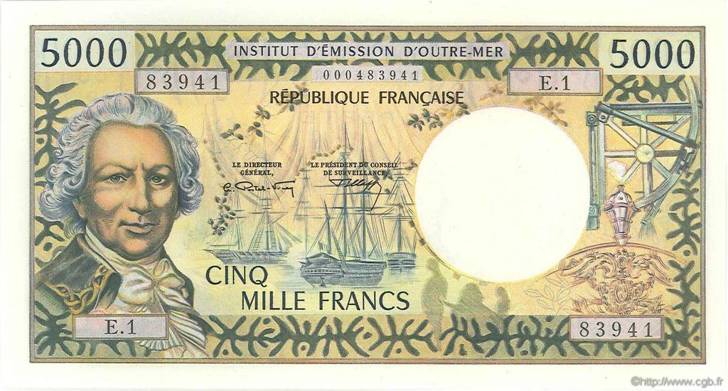 5000 Francs TAHITI  1971 P.28a UNC-