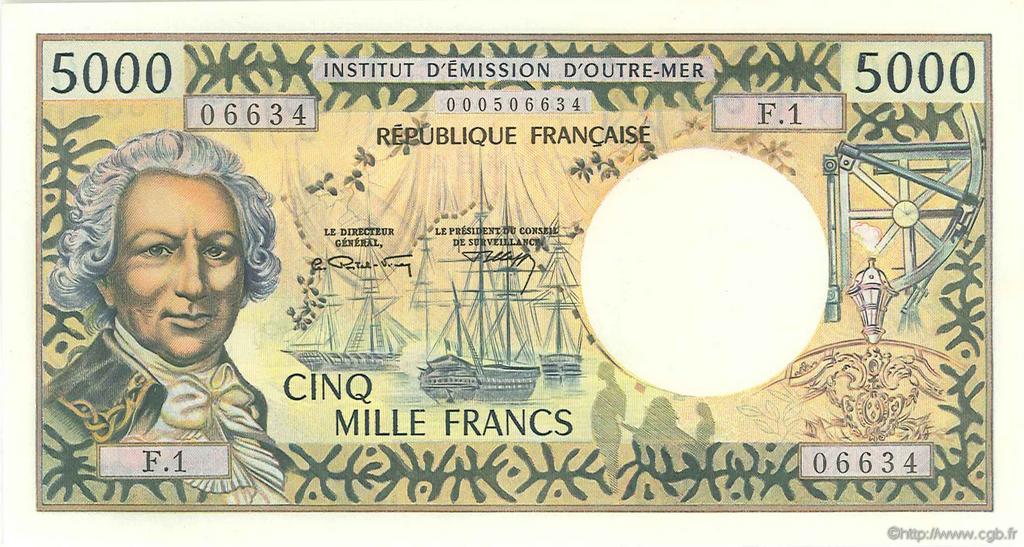 5000 Francs NOUVELLE CALÉDONIE  1971 P.65a SC+