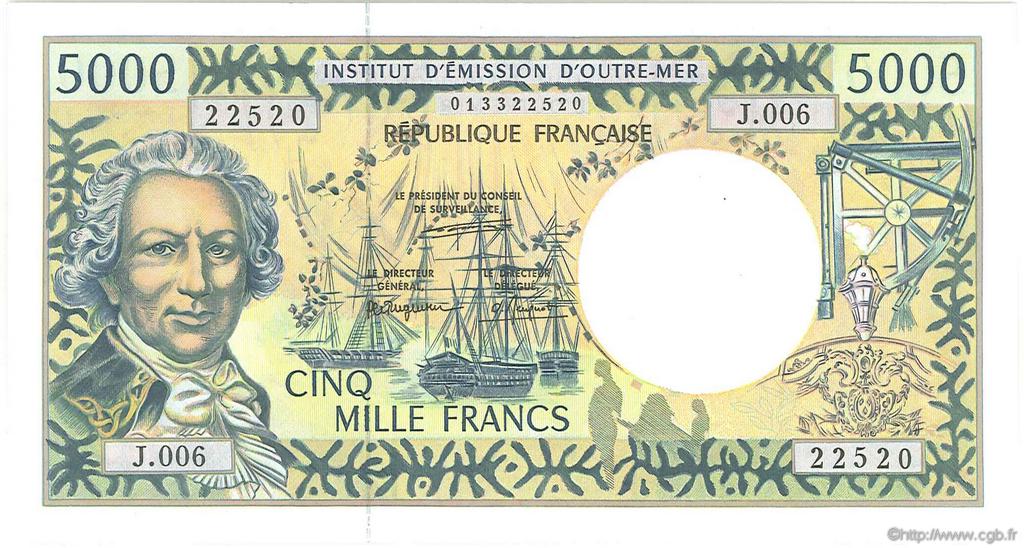 5000 Francs FRENCH PACIFIC TERRITORIES  1996 P.03 VZ+
