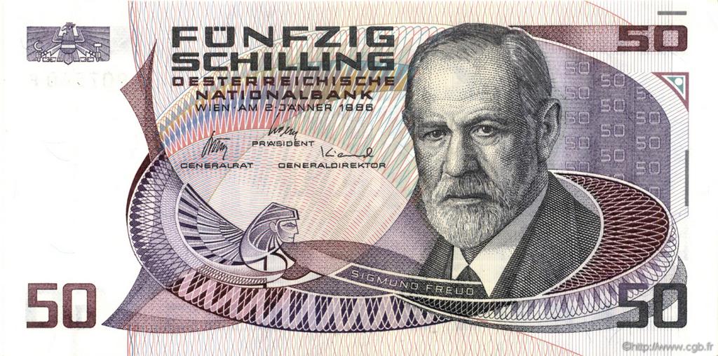 50 Schilling AUSTRIA  1986 P.149 EBC+