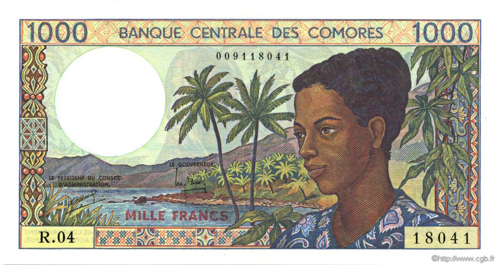 1000 Francs KOMOREN  1994 P.11b1 fST+