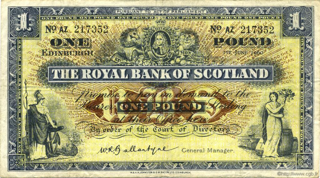 1 Pound SCOTLAND  1960 P.324b VF