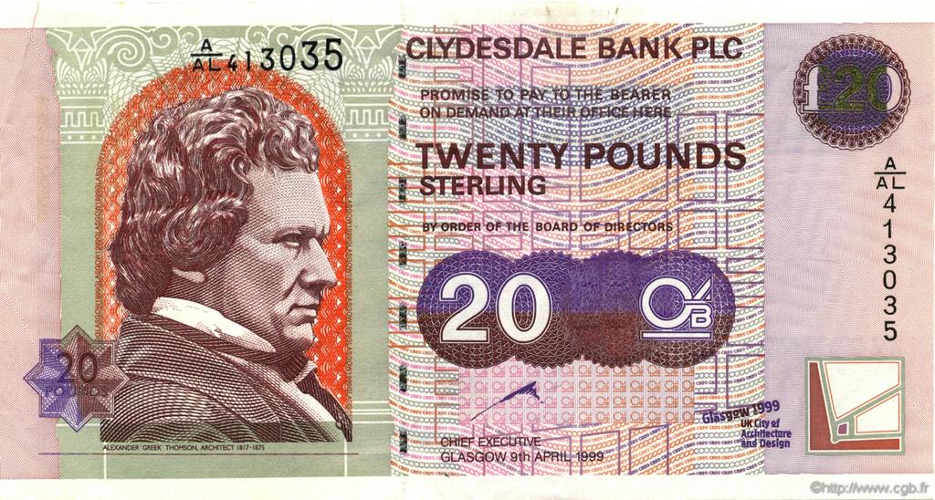 20 Pounds SCOTLAND  1999 P.229 EBC+