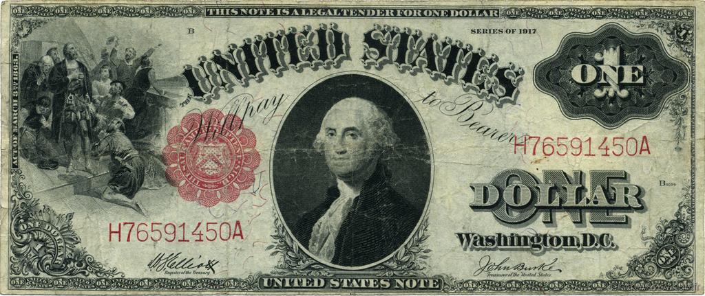 1 Dollar UNITED STATES OF AMERICA  1917 P.187 F+