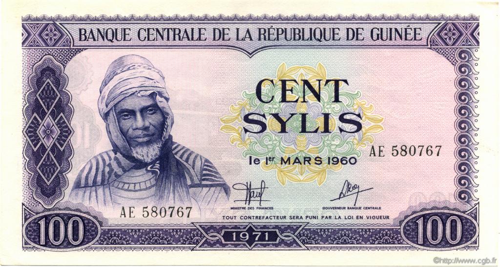 100 Sylis GUINEA  1971 P.19 fST+