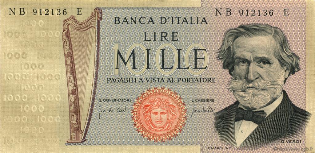 1000 Lire ITALY  1971 P.101b XF+