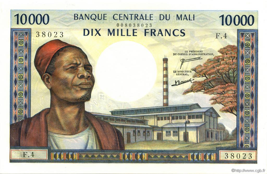 10000 Francs MALI  1970 P.15e q.FDC