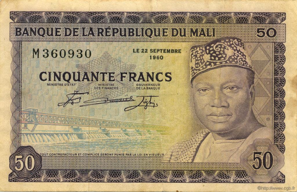 50 Francs MALí  1960 P.06 MBC