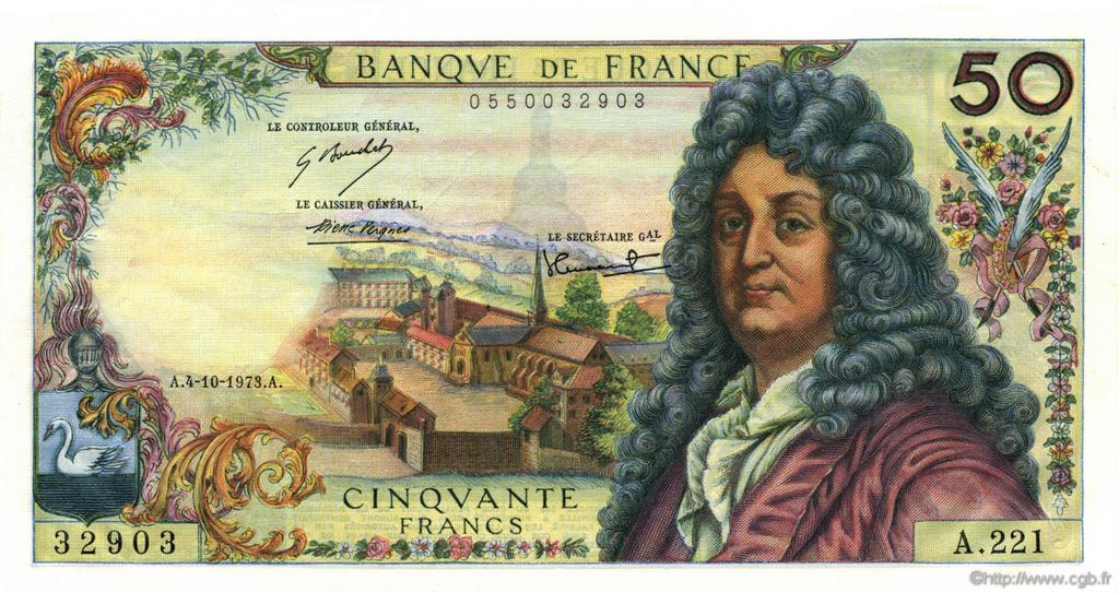 50 Francs RACINE FRANCE  1973 F.64.24 AU