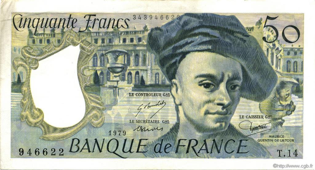 50 Francs QUENTIN DE LA TOUR FRANCE  1979 F.67.04 XF