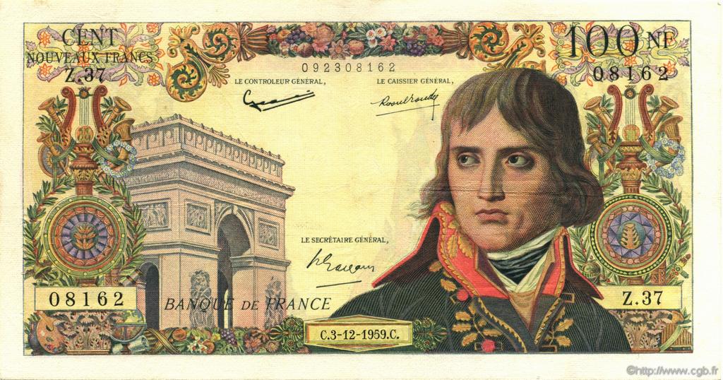 100 Nouveaux Francs BONAPARTE FRANCE  1959 F.59.04 pr.TTB
