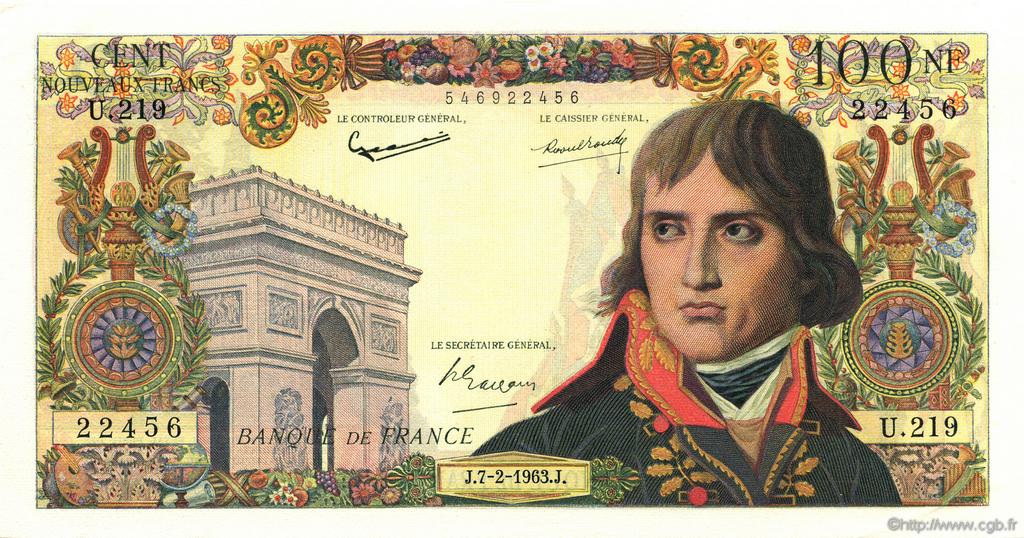 100 Nouveaux Francs BONAPARTE FRANCIA  1963 F.59.19 SC