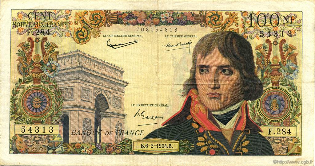 100 Nouveaux Francs BONAPARTE FRANCE  1964 F.59.25 TB