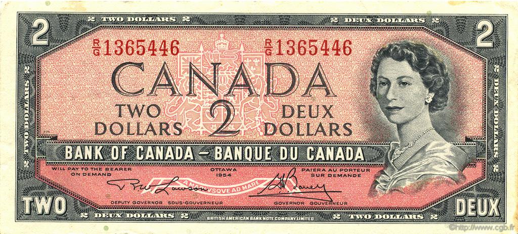 2 Dollars CANADA  1954 P.076d XF