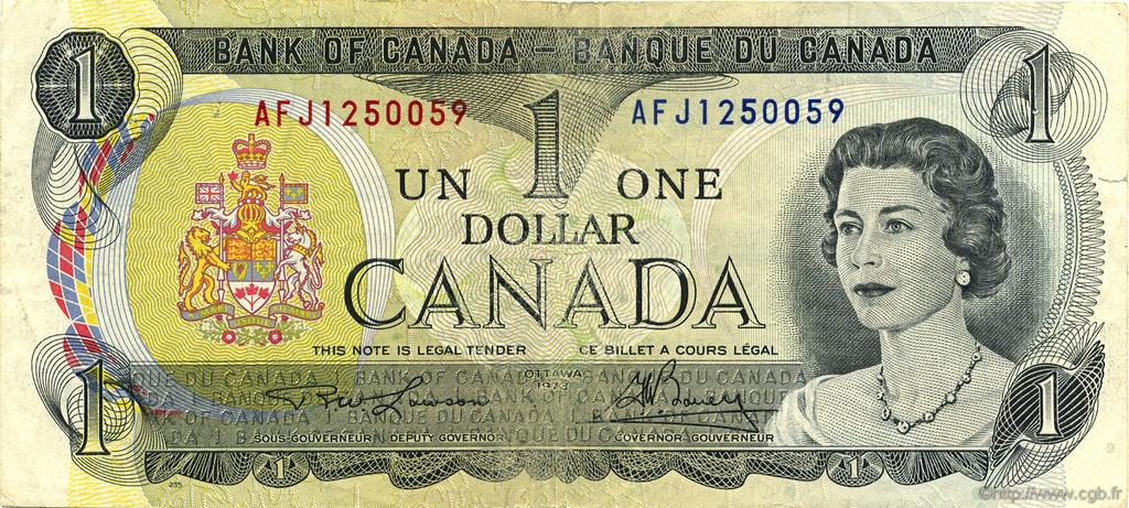 1 Dollar CANADA  1973 P.085b VF