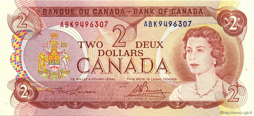 2 Dollars CANADA  1974 P.086a SUP+