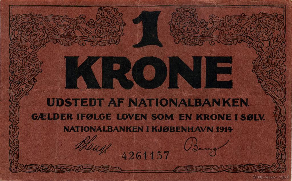 1 Krone DINAMARCA  1914 P.011 SPL