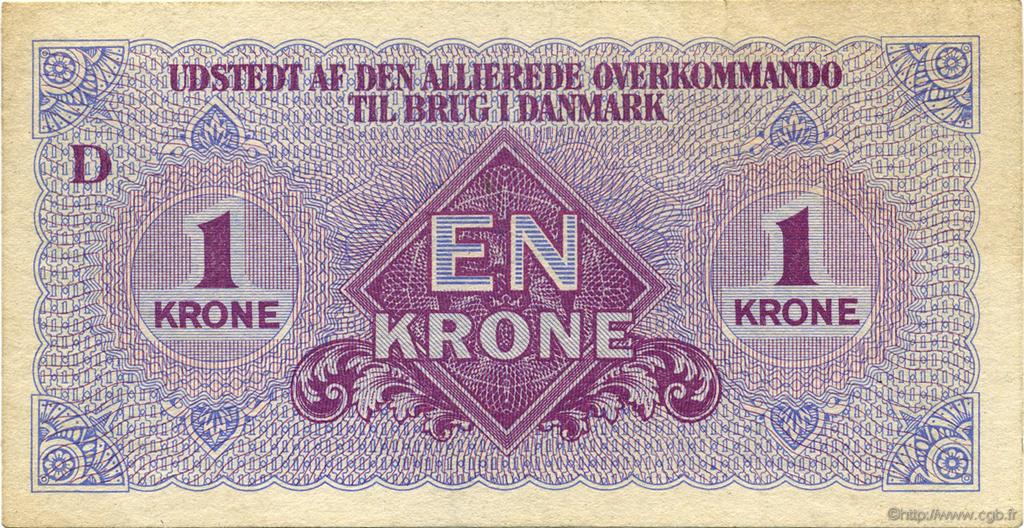 1 Krone DENMARK  1945 P.M02 VF