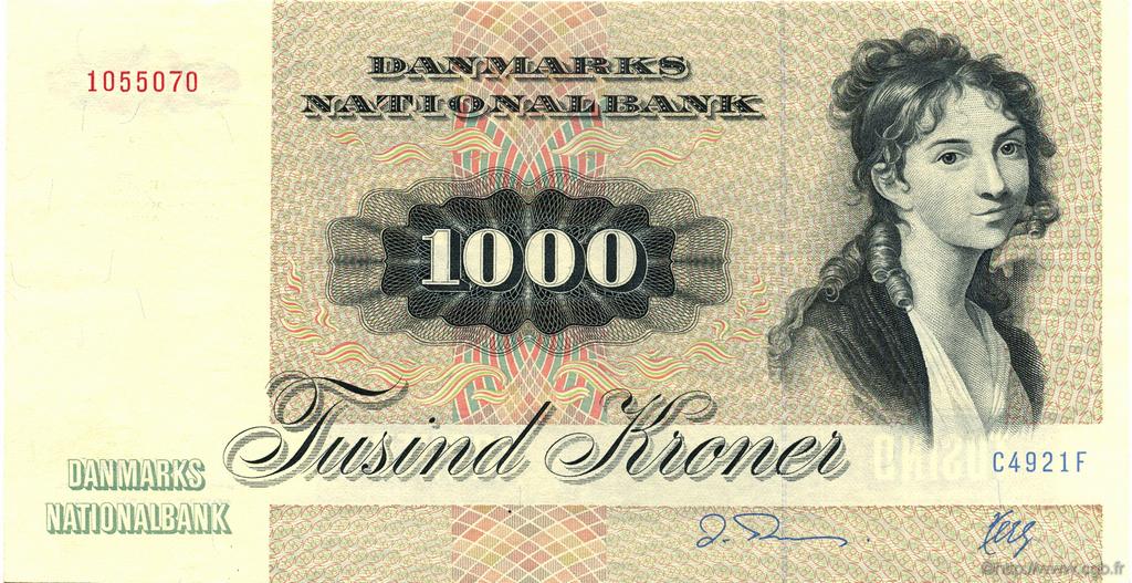 1000 Kroner DINAMARCA  1992 P.053e SC+