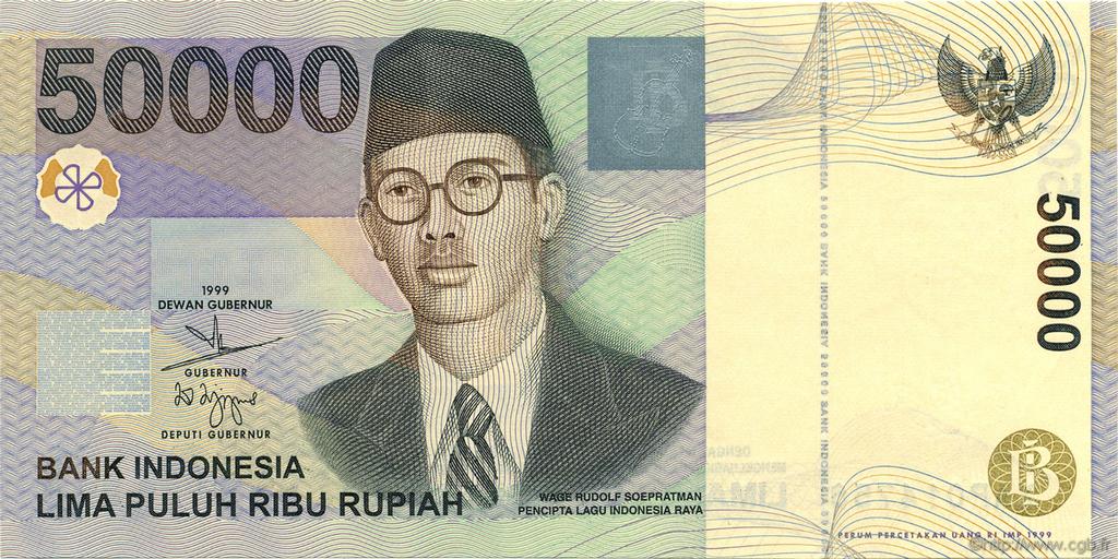 50000 Rupiah INDONESIEN  1999 P.139a fST+